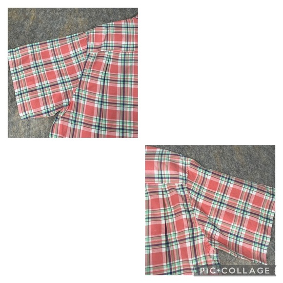 Tommy Bahama Linen Blend Plaid Short Sleeve Button Up Preppy Vacation Shirt  XLT - Picture 6 of 16